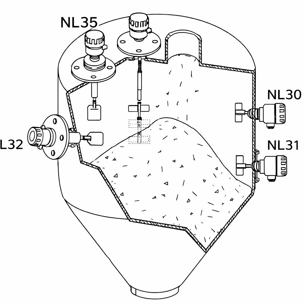 Aplicación sensor NL30 en tanque