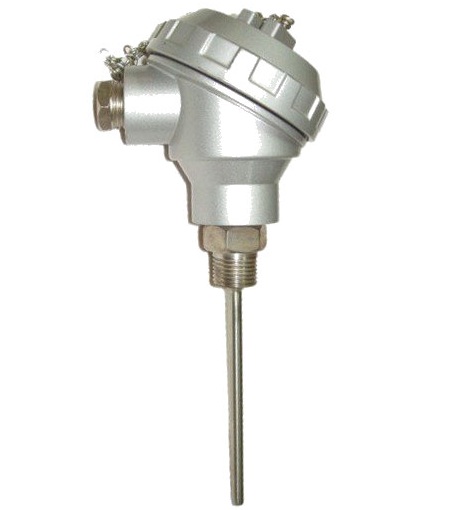 Sensor PT100 con cabezal DIN y rosca a proceso
